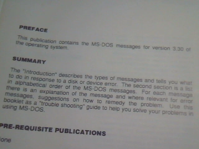 User's Manual Guide - Olivetti MS-DOS Messages for Version 3.30 operating system - image 4