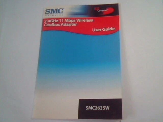 User's Manual Guide - SMC SMC2635W 2.4GHz 11 Mps wireless cardbus adapter