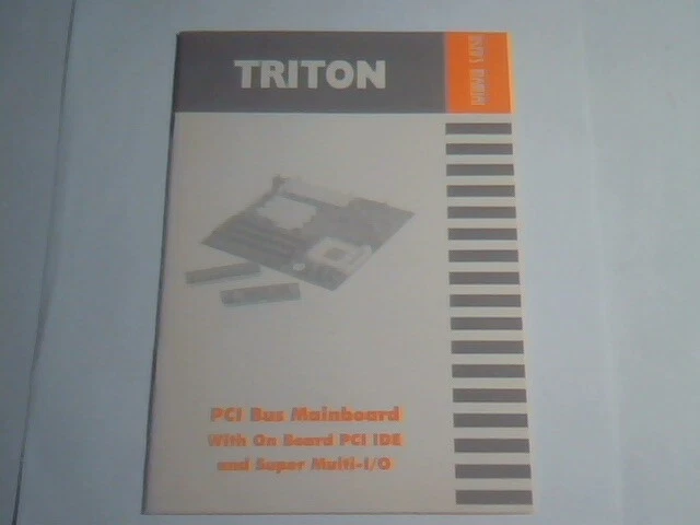 User's Manual Guide - Triton PCI Bus Mainboard Super Multi-I/O Version 3.0
