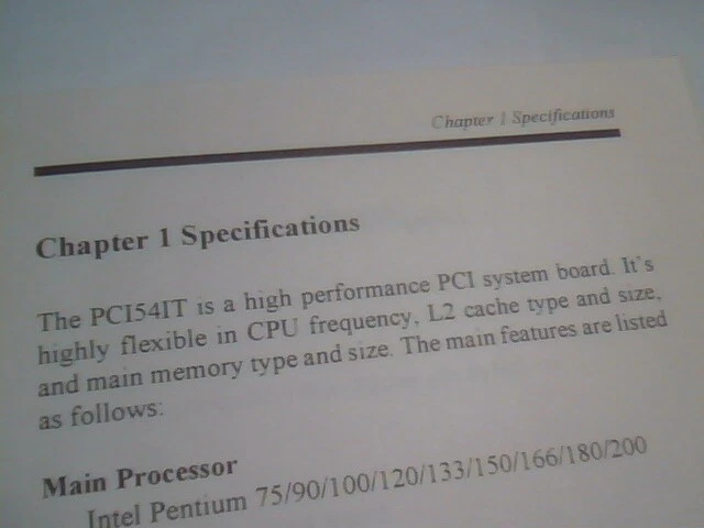 User's Manual Guide - PCI54IT PCI System Board Ver 0.10A - image 4