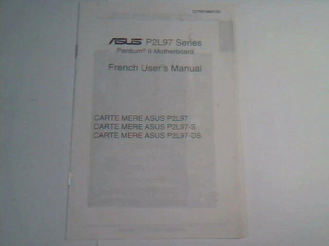 User's Guide Manual - ASUS P2L97 AGP Motherboard Intel 440LX AGPset AS9712R - image 8