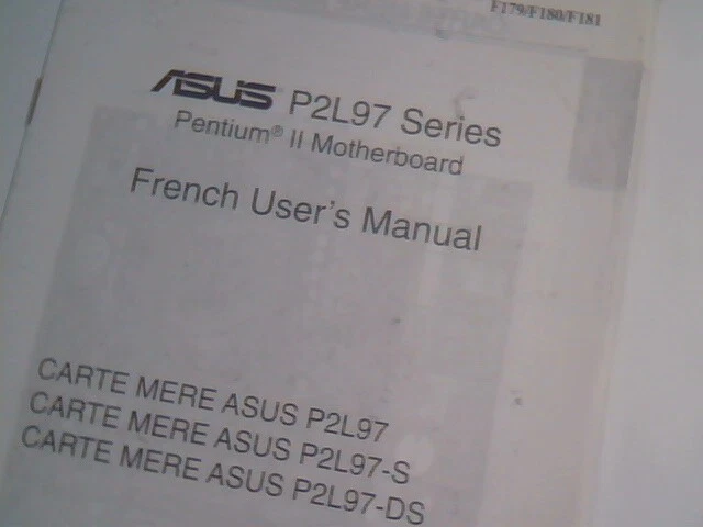 User's Guide Manual - ASUS P2L97 AGP Motherboard Intel 440LX AGPset AS9712R - image 9