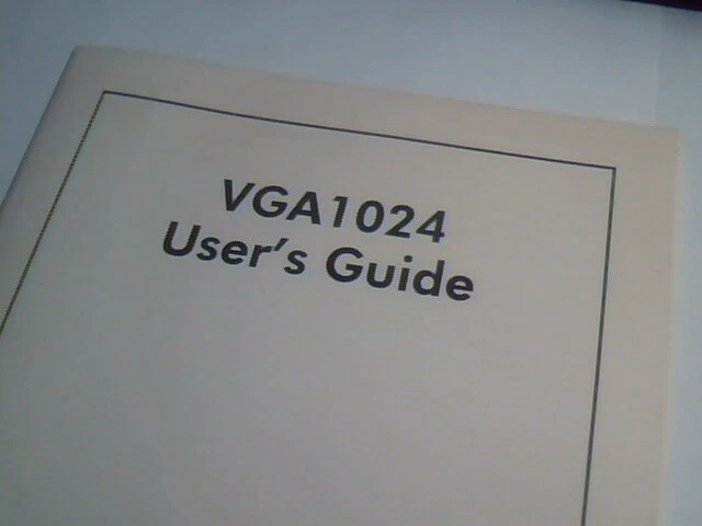 User's Manual Guide - VGA1024 PN 10702B0310 - image 2