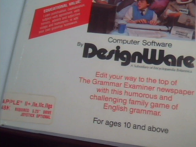 User's Manual + floppy disk - The Grammar Examiner by DesignWare Apple II+ 2 - image 2