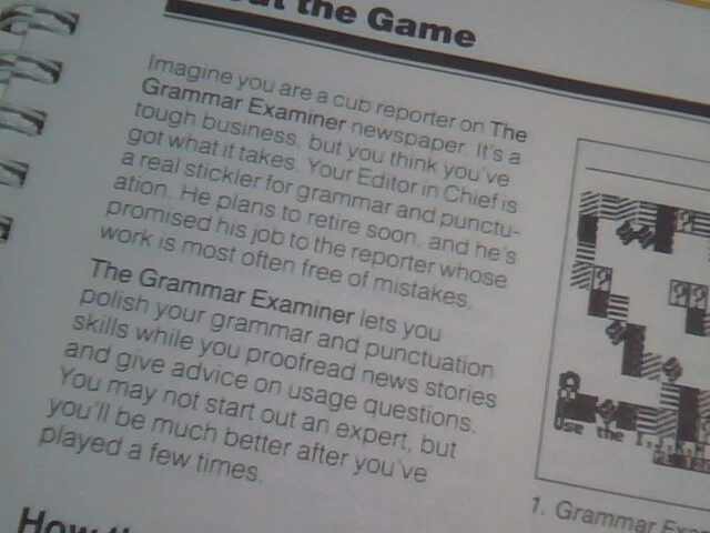 User's Manual + floppy disk - The Grammar Examiner by DesignWare Apple II+ 2 - image 4