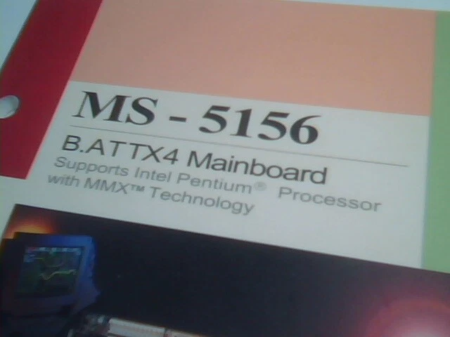 User's Manual Guide - MS-5156 B.ATTX4 Mainboard MMX YM5156 - image 2