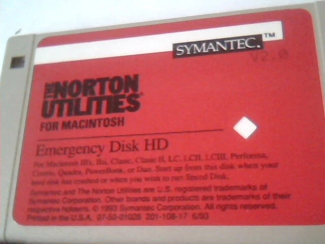 3.5" Floppy disks - Norton Utilities for Macintosh By Symantec V2.0 - image 3