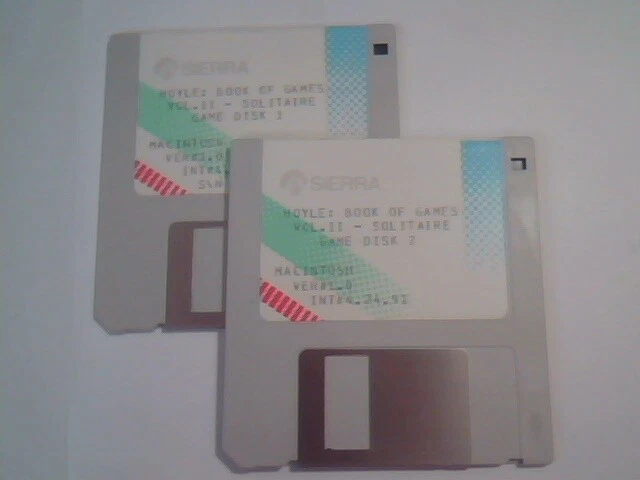 3.5" Floppy disks - Sierra Hoyle: Book of Games Vol II Solitaire Macintosh v1.0