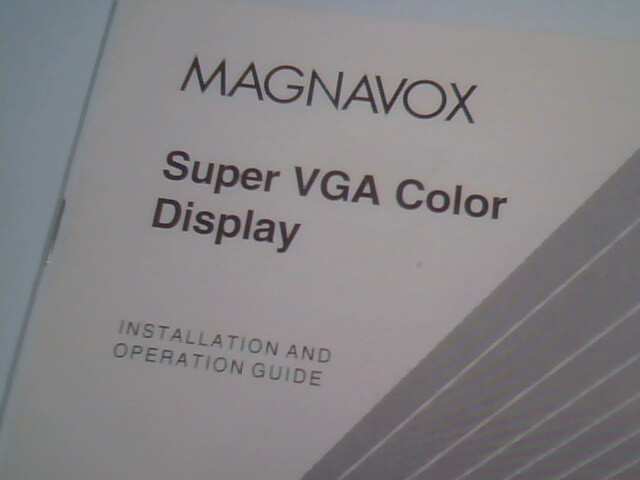 User's Manual Guide - Magnavox Super VGA Color Display CM2089 - image 3
