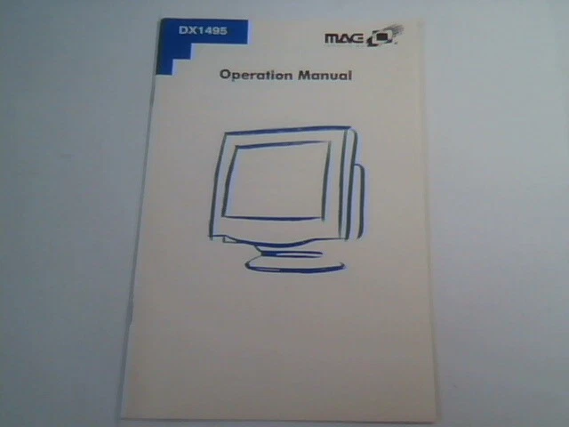 User's Manual Guide - MAG Innovation DX1495 Color Monitor