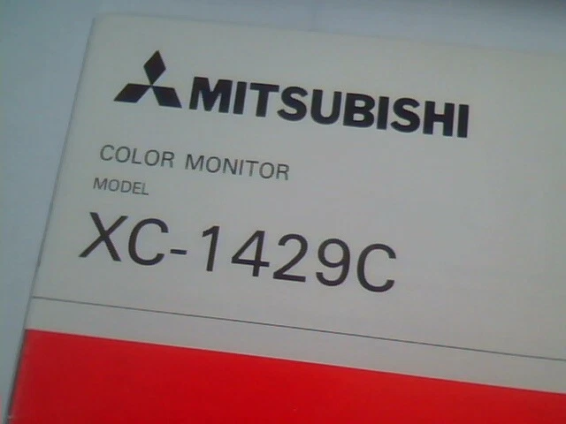 User's Manual Guide - Mitsubishi Color Monitor XC-1429C 1987 - image 2