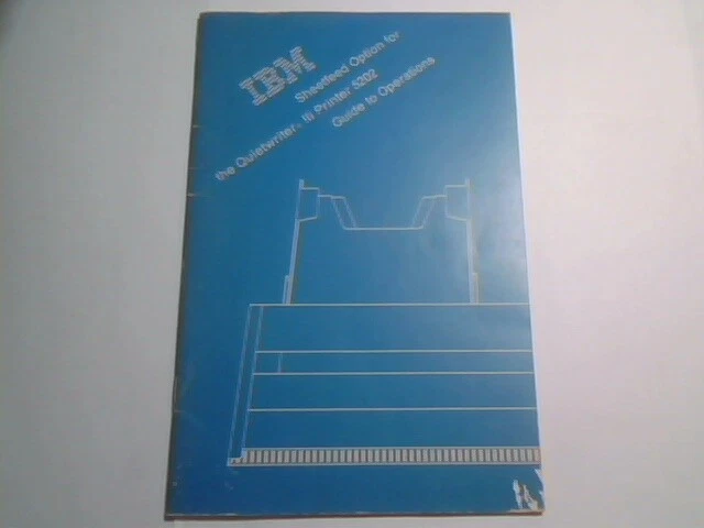 User's Manual Guide - IBM Sheetfeed Option Quietwriter III Printer 5202