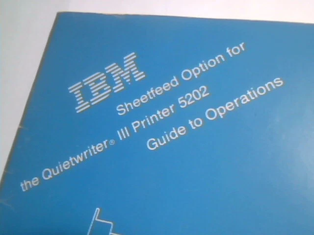 User's Manual Guide - IBM Sheetfeed Option Quietwriter III Printer 5202 - image 2
