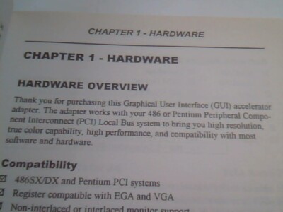 User's Manual Guide - PCI-47 PCI-Bus VGA Accelerator graphics user interface — image 3