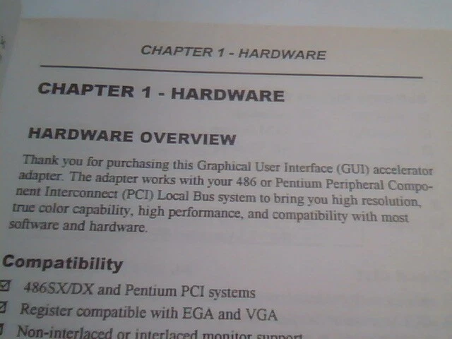 User's Manual Guide - PCI-47 PCI-Bus VGA Accelerator graphics user interface - image 3