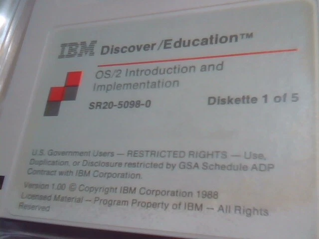 User's Manual + Floppy - IBM Discover/Education OS/2 Introduction Implementation - image 6