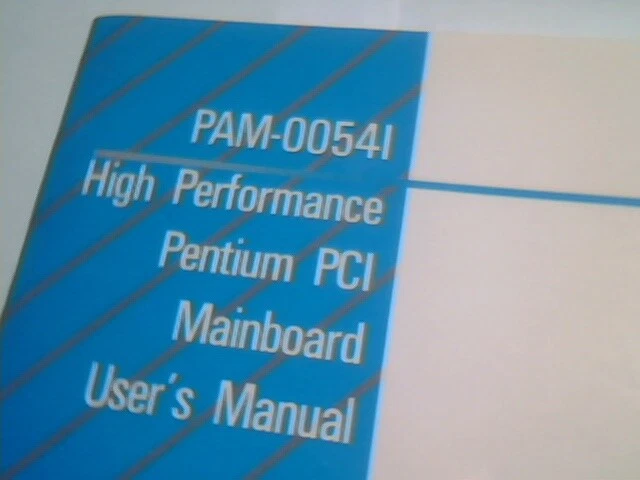 User's Manual Guide - PAM-00541 High performance Pentium PCI Mainboard DTK - image 2