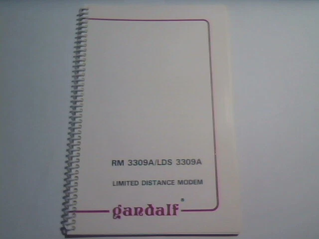 User's Manual Guide - Gandalf RM 3309A/LDS 3309A Limited Distance Modem