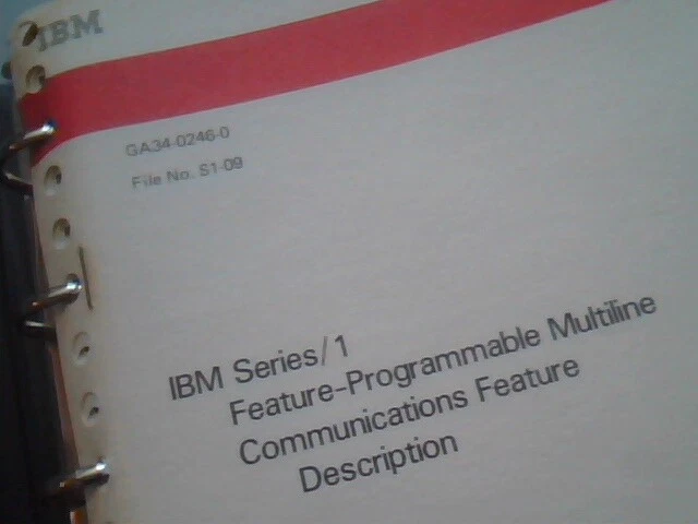 IBM Series /1 Feature-programmable multiline communications + Operation books - image 3