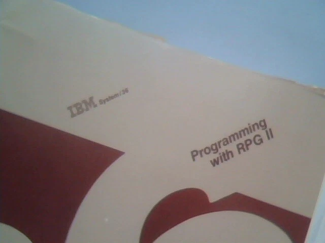 Original binder - IBM Systems /36 Programming with RPG II First edition 1983 - image 3