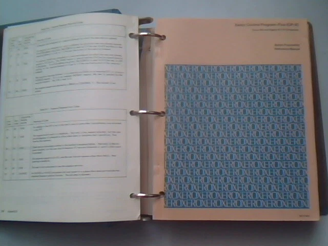 Original binder - Xerox Control Program-Five CP-V 560 Sigma Batch Processing - image 2