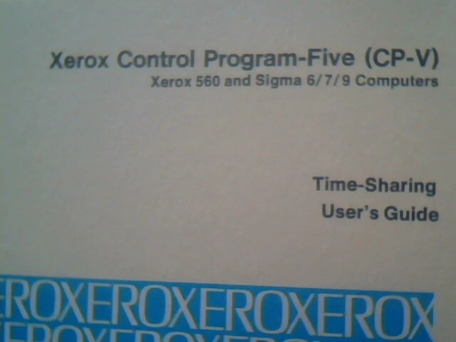 Original binder - Xerox Control Program-Five CP-V 560 Sigma Batch Processing - image 4