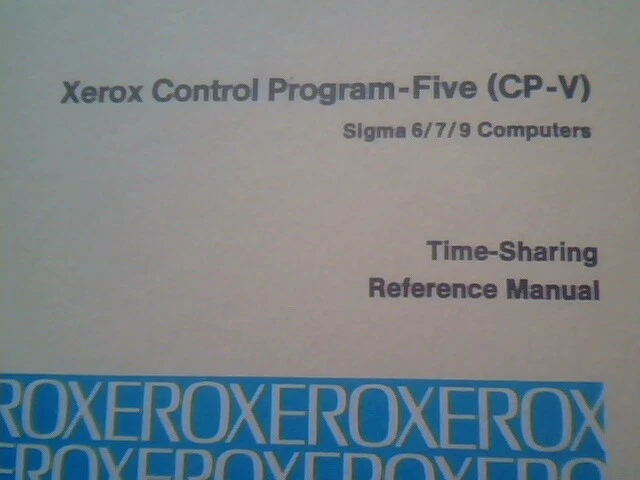 Original binder - Xerox Control Program-Five CP-V 560 Sigma Batch Processing - image 5
