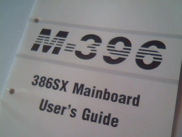 User's Manual Guide - M-396 386SX Mainboard 80386SX - image 2