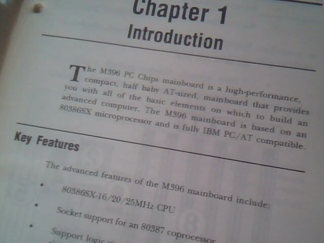 User's Manual Guide - M-396 386SX Mainboard 80386SX - image 3