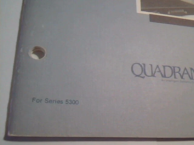 User's Manual Guide - Quadboard Operation Manual Quadram Series 5300 Rev 4 - image 2