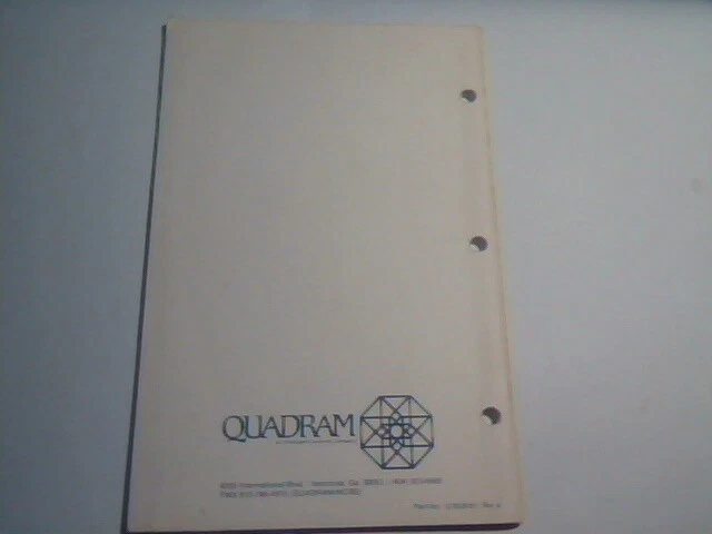 User's Manual Guide - Quadboard Operation Manual Quadram Series 5300 Rev 4 - image 3