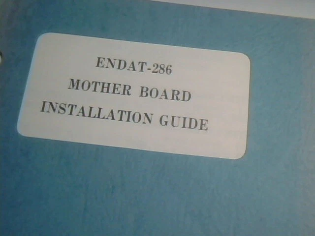 User's Manual Guide - ENDAT-286 Motherboard - image 2