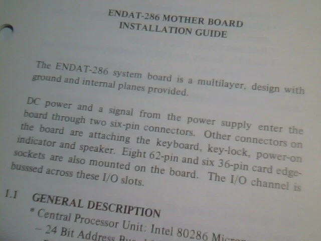 User's Manual Guide - ENDAT-286 Motherboard - image 3