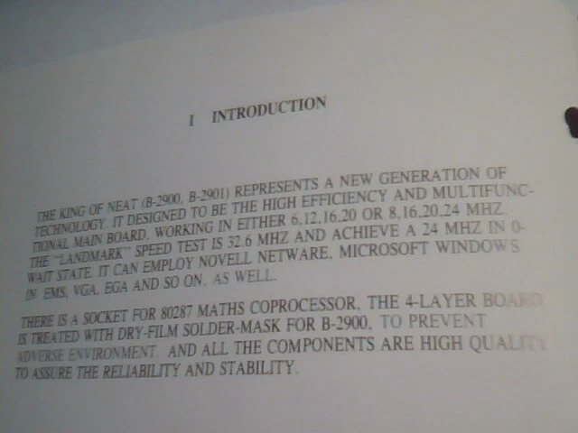User's Manual Guide - King of Neat Mainboard B-2900 B-2901 80287 286 motherboard - image 3