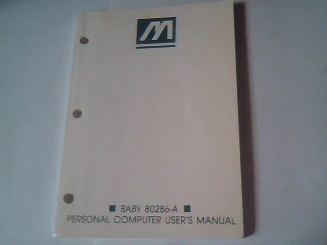 User's Manual Guide - Baby 80286-A Personal Computer