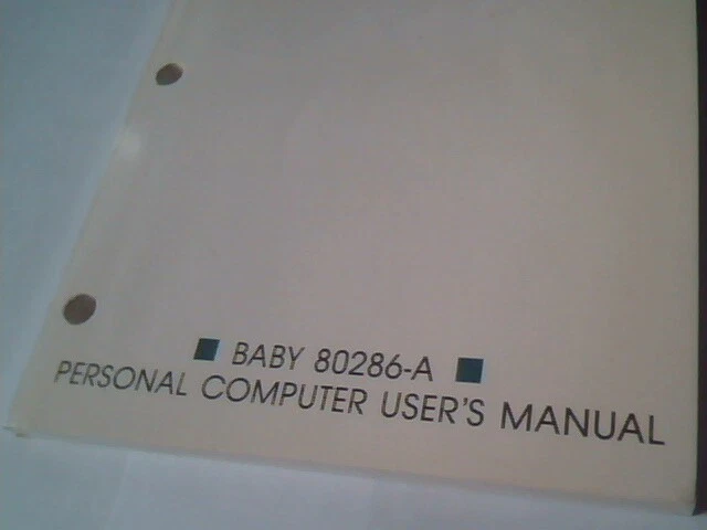 User's Manual Guide - Baby 80286-A Personal Computer - image 2