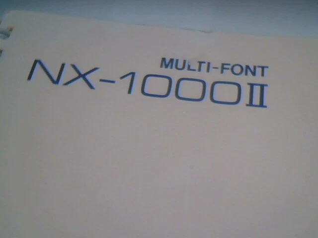 User's Manual Guide - Multi-font NX-1000II Printer Star Micronics 1989 - image 2