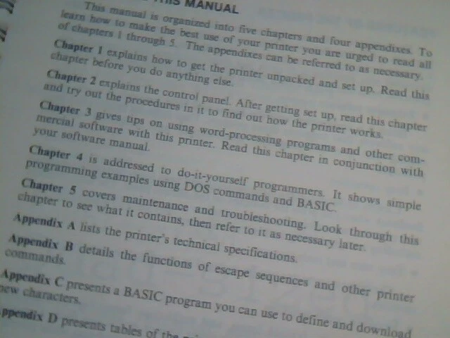 User's Manual Guide - Multi-font NX-1000II Printer Star Micronics 1989 - image 5