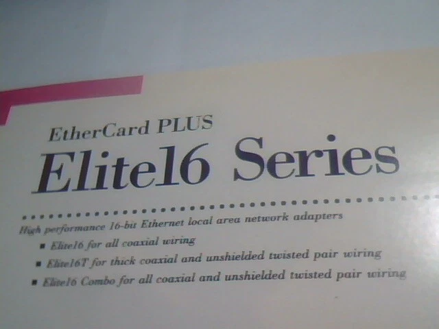 User's Manual + Floppy disk - Ethercard Plus Elite16 Series SMC ethernet adapter - image 2