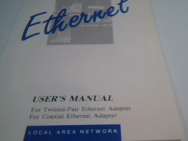 User's Manual + Floppy - 8-bit 16-bit Ethernet Adapter manual drivers diagnostic - image 3