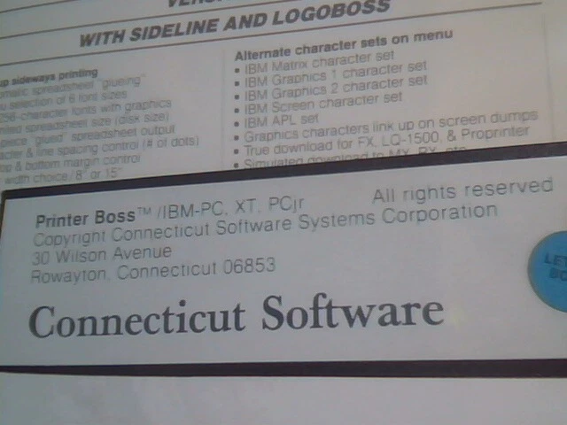 User's Manual + Floppies - Printer Boss dot-matrix printer Connecticut Software - image 5