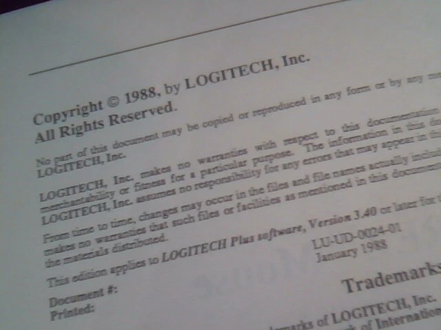 User's Manual Guide - Logitech HiRez Mouse - image 4