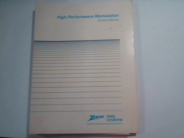 User's Manual Guide - High-performance Workstation Zenith Data Systems computer