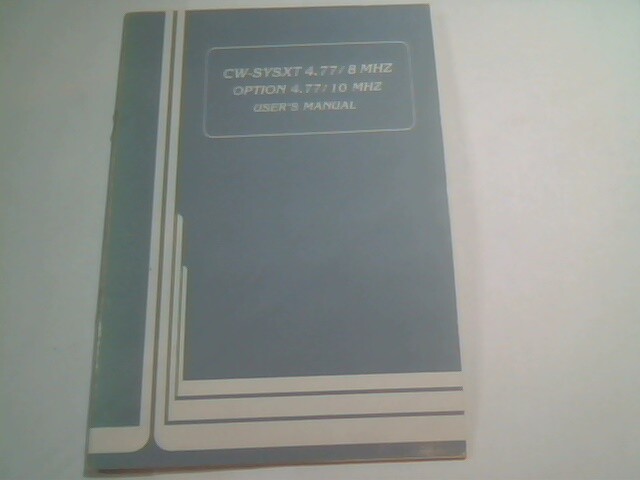 User's Manual Guide - CW-SYSXT 4.77/8 4.77/10 System Board turbo