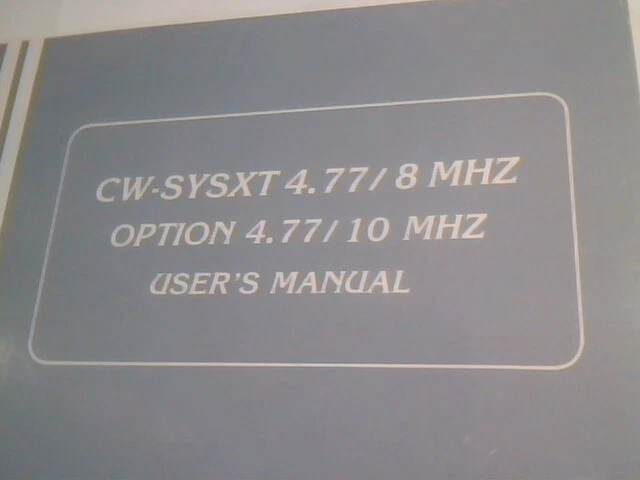User's Manual Guide - CW-SYSXT 4.77/8 4.77/10 System Board turbo - image 2
