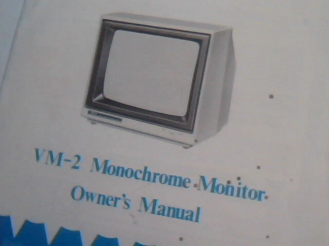 User's Manual Guide - VM-2 Monochrome Monitor Radio Shack Tandy 26-3211 - image 2