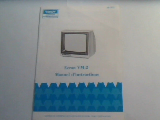 User's Manual Guide - VM-2 Monochrome Monitor Radio Shack Tandy 26-3211 - image 5