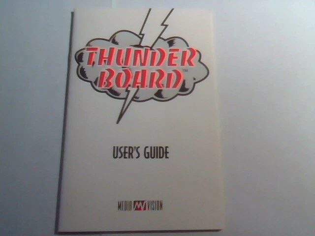 User's manual guide - Thunder Board sound card Media Vision