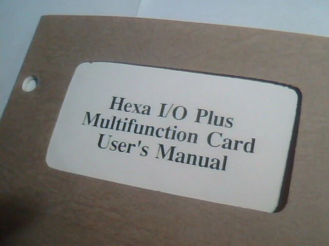 User's manual guide - Hexa I/O Plus Multifunction Card short - image 2