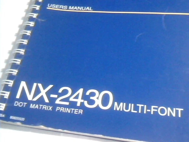 User's Manual Guide - NX-2430 Multi-font Dot Matrix Printer Star - image 2